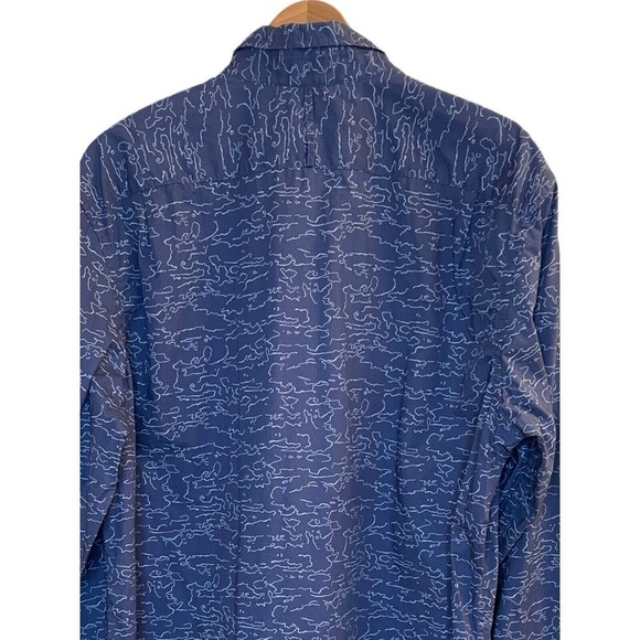 Banana Republic Slim Fit XL Water Pattern Men’s Button Down Shirt - Picture 7 of 8